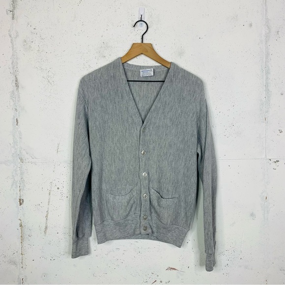 Virgin Zefran Heathered Knit Vintage Cardigan Sweater Size Medium - Picture 1 of 12